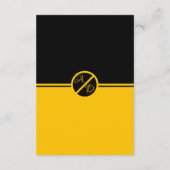 ラグジュアリーエレガントブラック&金ゴールドモノグラム結婚ズ エンクロージャーカード (裏面)