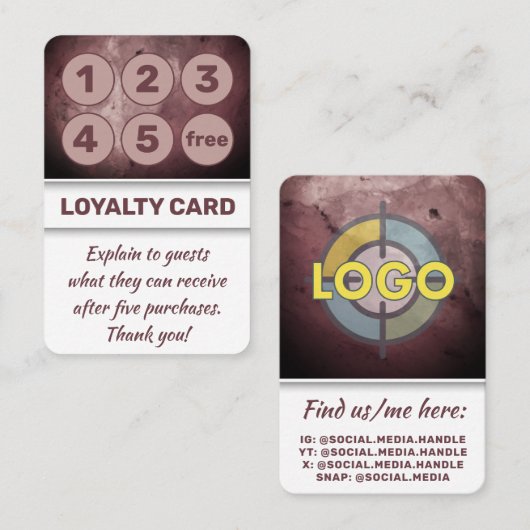 ラグジュアリーエレガントブランドプロフェッショナル法律事務所 ロイヤリティカード (正面/裏面)