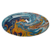 ラグジュアリーエレガントブルー金ゴールドモノグラム カッティングボード (角)