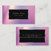 ラグジュアリーエレガントプロフェッショナル、光沢 名刺 (正面/裏面)