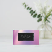 ラグジュアリーエレガントプロフェッショナル、光沢 名刺 (スタンド正面)