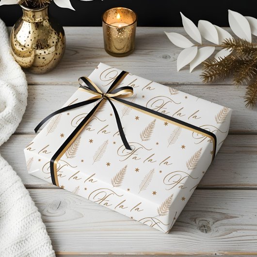 ラグジュアリーエレガントホリデーエバーグリーンフォレストファララ ラッピングペーパー