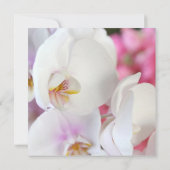 ラグジュアリーエレガントホワイトオーキッド招待状 招待状 (裏面)