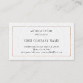 ラグジュアリーエレガントホワイトローズ金ゴールドマンダラグラマー 名刺 (正面)