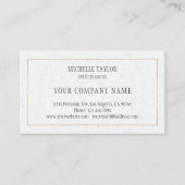 ラグジュアリーエレガントホワイト金ゴールドマンダラプロフェッショナル 名刺 (正面)