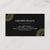 ラグジュアリーエレガントマンダラロータスロゴヨガインストラクター 名刺 (裏面)