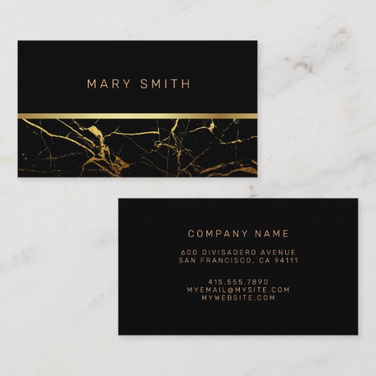 ラグジュアリーエレガントマーブル名刺 名刺 (正面/裏面)