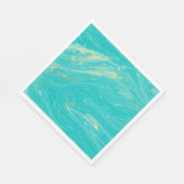 ラグジュアリーエレガントマーブル王室の金ゴールドブルーデザイン スタンダードランチョンナプキン (角)