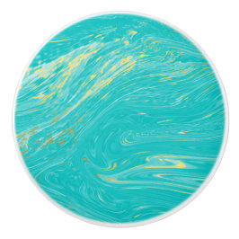 ラグジュアリーエレガントマーブル金ゴールドブルーモダンデザイン セラミックノブ