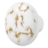 ラグジュアリーエレガントマーブル金ゴールドモダンデザイン セラミックノブ (右)