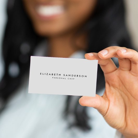 ラグジュアリーエレガントミニマルライトグレーQRコード 名刺