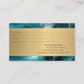 ラグジュアリーエレガントモダンエメラルドグリーングリッター 割引カード (裏面)