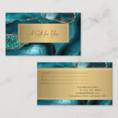 ラグジュアリーエレガントモダンエメラルドグリーングリッター 割引カード (正面/裏面)