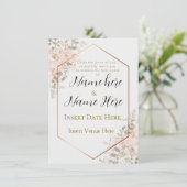 ラグジュアリーエレガントモダン結婚式招待状 | バラ移動 招待状 (スタンド正面)