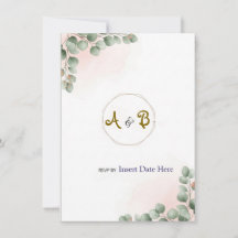 ラグジュアリーエレガントモダン結婚式招待状 | バラ移動