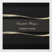 ラグジュアリーエレガントモダン、金ゴールド、ブラック ウィンドウサイン (シート)