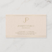 ラグジュアリーエレガントモノグラムモダンエリートテンプレート 名刺 (裏面)