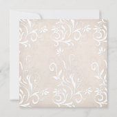 ラグジュアリーエレガントライトベージュフローラシャワー招待状 招待状 (裏面)