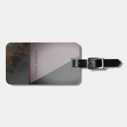 ラグジュアリーエレガントレザーカラフルルック ラゲッジタグ (正面横)