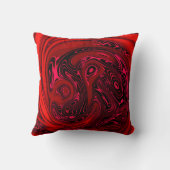 ラグジュアリーエレガントレッドドラゴンホース抽象芸術 クッション (裏面)