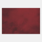 ラグジュアリーエレガントレッド金ゴールドスノーフレーク ラッピングペーパーシート (正面)