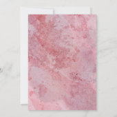 ラグジュアリーエレガントロマンチックピンクマーブル結婚ズ 招待状 (裏面)