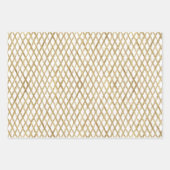 ラグジュアリーエレガントヴィンテージダークティール(緑がかった色)ゴールドフォイルベルベット ラッピングペーパーシート (正面3)