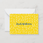 ラグジュアリーエレガント名(金ゴールド縁ど付き) ノートカード (裏面)