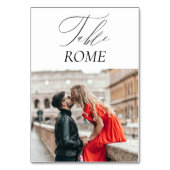 ラグジュアリーエレガント旅行先ウェディング テーブルナンバー (正面)