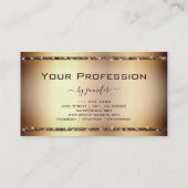 ラグジュアリーエレガント金ゴールドエフェクトグリッタースパークリスターズ 名刺 (裏面)