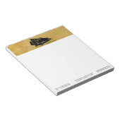 ラグジュアリーエレガント金ゴールドグリッターマーブルスクリプト ノートパッド (アングル)