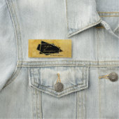 ラグジュアリーエレガント金ゴールドグリッター大理石スクリプト 名札 (インサイチュ)