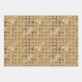 ラグジュアリーエレガント金ゴールドシルバーグリッタースパークル ラッピングペーパーシート (正面2)