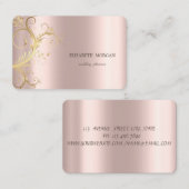 ラグジュアリーエレガント金ゴールドスワーズバラ金ゴールド 名刺 (正面/裏面)