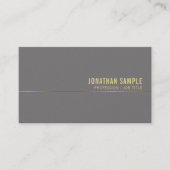 ラグジュアリーエレガント金ゴールドデザインミニマルモダンリストプレーン 名刺 (正面)