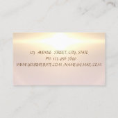 ラグジュアリーエレガント金ゴールドフェザー 名刺 (裏面)