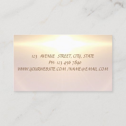 ラグジュアリーエレガント金ゴールドフェザー 名刺 (裏面)