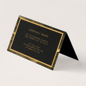 ラグジュアリーエレガント金ゴールドブラックウェーブ 名刺 (裏面)