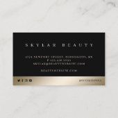 ラグジュアリーエレガント金ゴールドブラックロイヤリティラブリワード ロイヤリティカード (裏面)