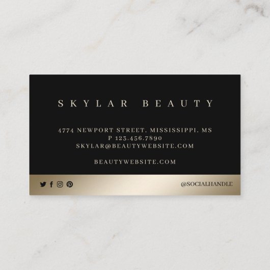 ラグジュアリーエレガント金ゴールドブラックロイヤリティラブリワード ロイヤリティカード (裏面)