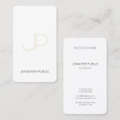 ラグジュアリーエレガント金ゴールドモノグラムトレンディーテンプレートシック 名刺 (正面/裏面)