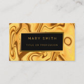 ラグジュアリーエレガント金ゴールド大理石 名刺 (正面)