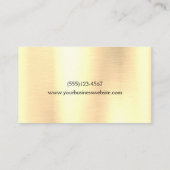 ラグジュアリーエレガント金ゴールド&ブルグンディ葉ズズ 名刺 (裏面)