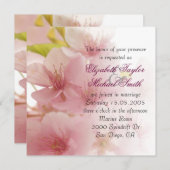 ラグジュアリーエレガント開花春ブーケウェディングアクト 招待状 (正面/裏面)