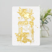 ラグジュアリーエレガント香水 箔招待状 (立ち正面)