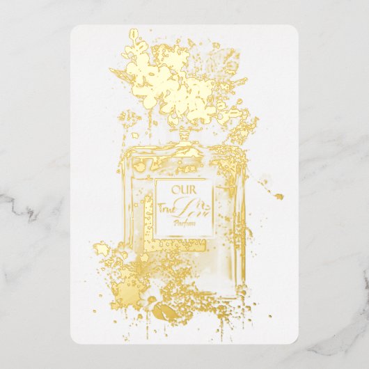 ラグジュアリーエレガント香水 箔招待状 (正面)