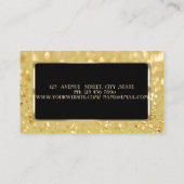 ラグジュアリーエレガント、きらびやかな《写真》ぼけ味 名刺 (裏面)