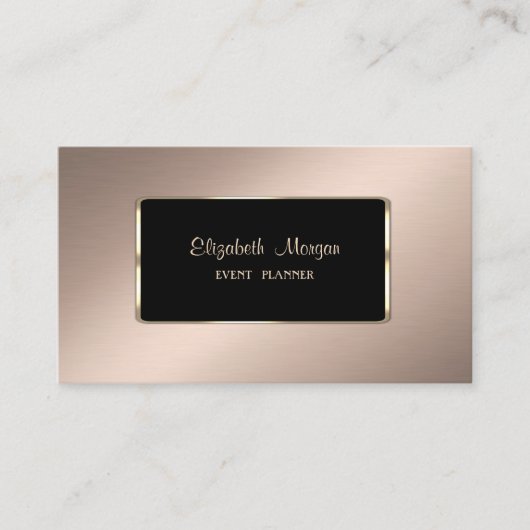 ラグジュアリーエレガント、スタイリッシュプロフェッショナル 名刺 (正面)