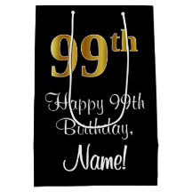 ラグジュアリーエレガント、フェイク金ゴールド・ルック99誕生日