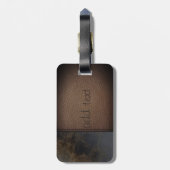 ラグジュアリーエレガント、リーザルックパーソナライズされた- ラゲッジタグ (裏面縦)